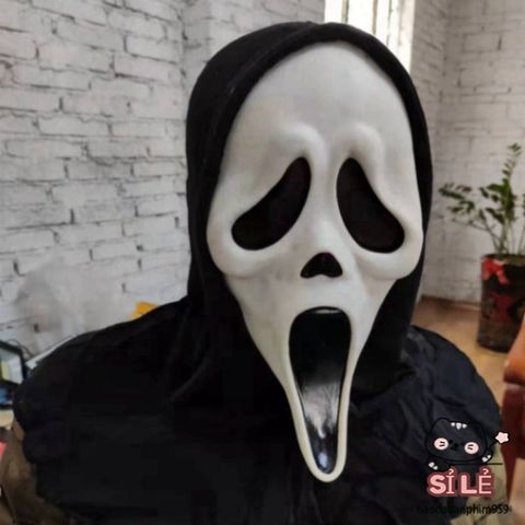 Mặt Nạ Đen Scream Hood Halloween - Phụ Kiện Hóa Trang Kinh Dị Độc Đáo Cho Tiệc Hóa Trang Và Sự Kiện Cosplay