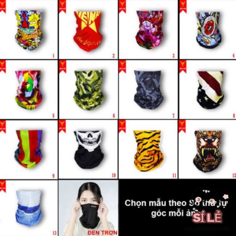 Khăn ống đa năng chống bụi cao cấp - Khăn che mặt, cổ đi phượt nhiều màu sắc, giảm nhiệt và ngăn tia UV, thời trang tiện lợi