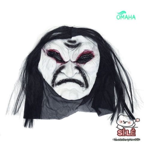 Mặt Nạ Zombie Kinh Dị Đen Thoáng Khí - Phụ Kiện Hóa Trang Halloween Độc Đáo, Đầy Huyền Bí cho Bữa Tiệc và Lễ Hội