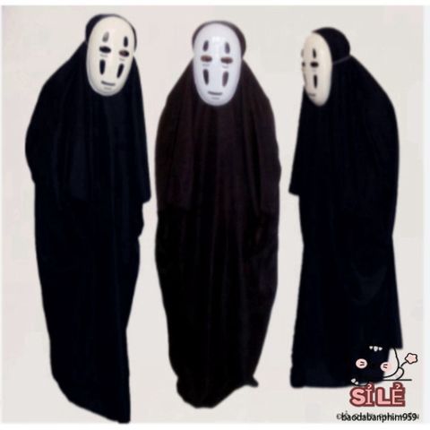 Bộ Trang Phục Vô Diện Kaonashi Ghibli - Mặt Nạ và Găng Tay Cosplay Nghệ Thuật Nhật Bản cho Halloween và Sự Kiện Anime