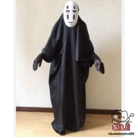 Bộ Trang Phục Vô Diện Kaonashi Ghibli - Mặt Nạ và Găng Tay Cosplay Nghệ Thuật Nhật Bản cho Halloween và Sự Kiện Anime
