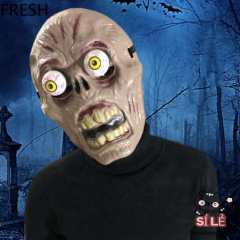 Mặt Nạ Halloween Đầu Lâu Chú Hề Joker Đáng Sợ - Phụ Kiện Trang Trí Cosplay Với Hiệu Ứng 3D Và Mắt Di Động