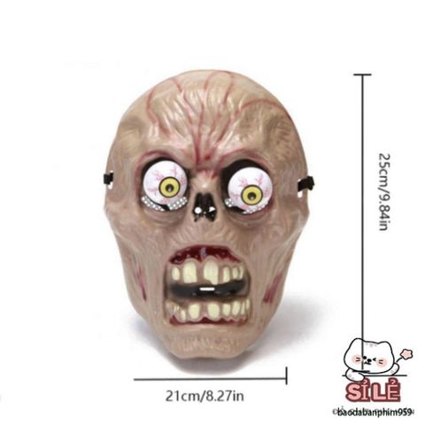 Mặt Nạ Halloween Đầu Lâu Chú Hề Joker Đáng Sợ - Phụ Kiện Trang Trí Cosplay Với Hiệu Ứng 3D Và Mắt Di Động
