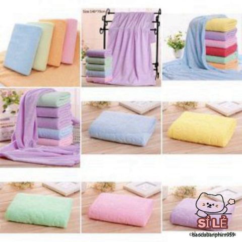 Khăn Tắm Microfiber Nano Nhật Bản 70x140 cm - Thiết Kế Sang Trọng, Mềm Mại, An Toàn Cho Da, Thấm Hút Nhanh