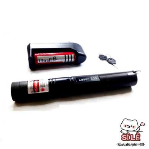 Đèn Pin Sạc Laser 303 Đỏ - Thiết Bị Chiếu Sáng Đa Năng, Chống Nước, Phù Hợp Cho Du Lịch và Thuyết Trình