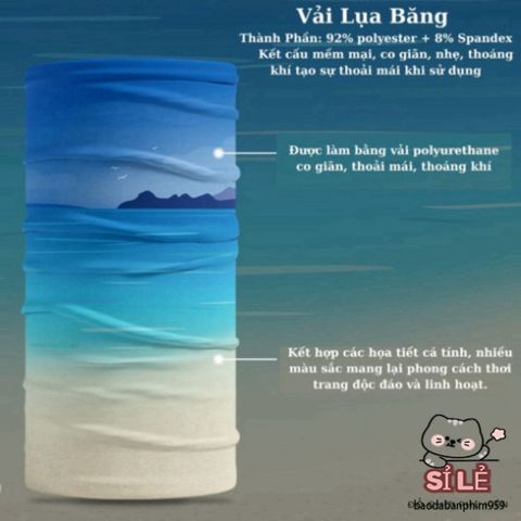 Khăn Ống Đa Năng Chống Nắng UV - Thoáng Khí, Co Giãn, Phù Hợp Đi Bộ, Chạy Bộ, Leo Núi - Phụ Kiện Thời Trang Cho Nam Nữ