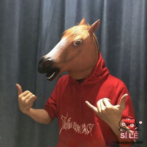 Mặt Nạ Halloween Hình Đầu Ngựa - Phụ Kiện Cosplay Độc Đáo Cho Tiệc Hóa Trang, Sinh Nhật, Quốc Tế Thiếu Nhi