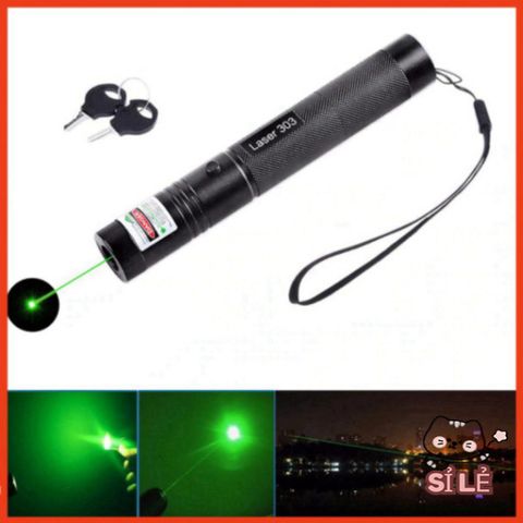 Đèn Pin Laser 303 - Đèn Laser Đa Năng Công Suất Mạnh, Chiếu Sáng Xanh Rực Rỡ, Khoảng Cách 5km, Tặng Pin Sạc và Bộ Sạc