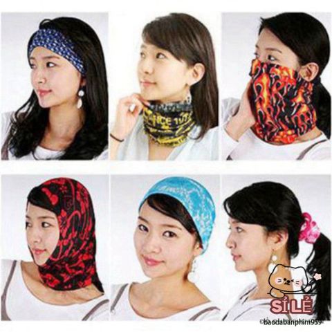 Khăn Đa Năng Co Giãn Thể Thao - Khăn Che Nắng, Khăn Quàng Cổ, Khăn Turban Dành Cho Chạy Bộ, Phượt - Giao Hàng Mẫu Ngẫu Nhiên