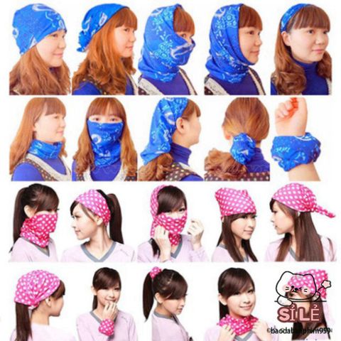 Khăn Đa Năng Co Giãn Thể Thao - Khăn Che Nắng, Khăn Quàng Cổ, Khăn Turban Dành Cho Chạy Bộ, Phượt - Giao Hàng Mẫu Ngẫu Nhiên