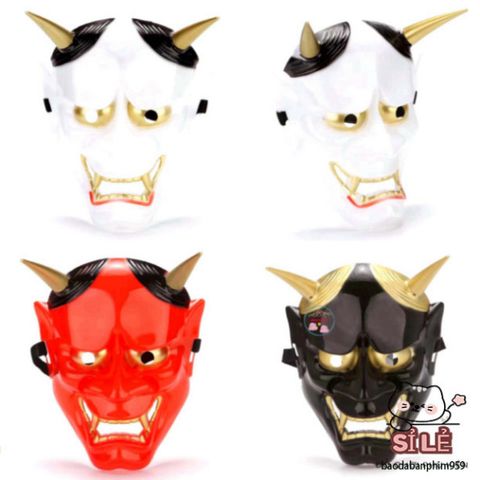 Mặt Nạ Hóa Trang Quỷ Oni Noh Hannya - Phụ Kiện Halloween Độc Đáo Cho Tiệc Hóa Trang & Chụp Hình Kỷ Niệm