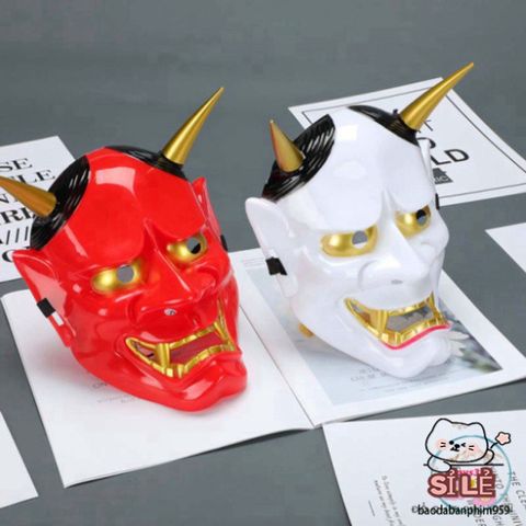 Mặt Nạ Hóa Trang Quỷ Oni Noh Hannya - Phụ Kiện Halloween Độc Đáo Cho Tiệc Hóa Trang & Chụp Hình Kỷ Niệm