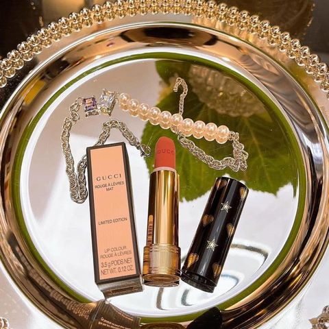 Son Gucci 217 Valeria Rose - Son Môi Hồng Cam Đất Matte Chính Hãng, Bộ Sưu Tập Holiday 2021, Chất Lượng Cao, Dễ Dàng Kết Hợp