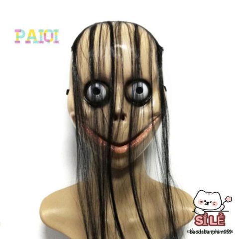 Mặt Nạ Halloween Ngộ Nghĩnh U & X Tóc Dài - Trang Trí Dịp Lễ Kinh Dị, Phụ Kiện Hóa Trang Thú Vị Cho Tiệc Tùng