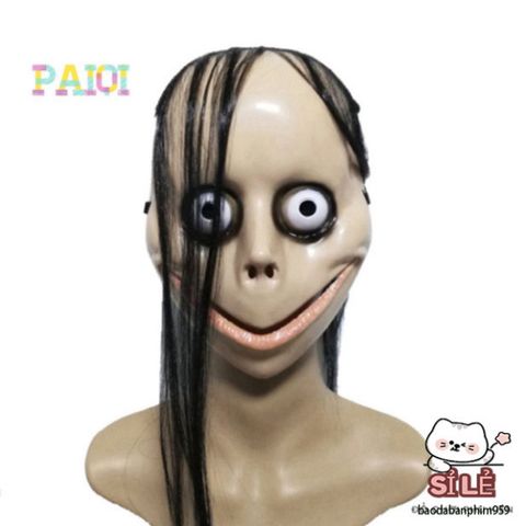 Mặt Nạ Halloween Ngộ Nghĩnh U & X Tóc Dài - Trang Trí Dịp Lễ Kinh Dị, Phụ Kiện Hóa Trang Thú Vị Cho Tiệc Tùng