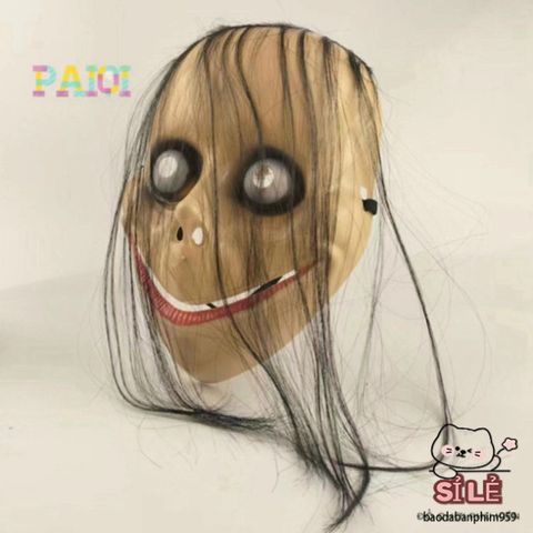 Mặt Nạ Halloween Ngộ Nghĩnh U & X Tóc Dài - Trang Trí Dịp Lễ Kinh Dị, Phụ Kiện Hóa Trang Thú Vị Cho Tiệc Tùng