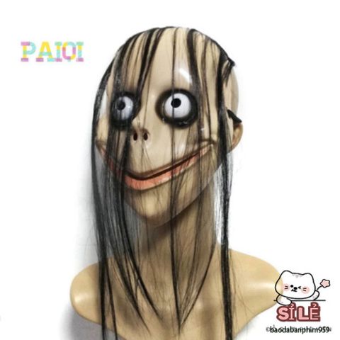 Mặt Nạ Halloween Ngộ Nghĩnh U & X Tóc Dài - Trang Trí Dịp Lễ Kinh Dị, Phụ Kiện Hóa Trang Thú Vị Cho Tiệc Tùng