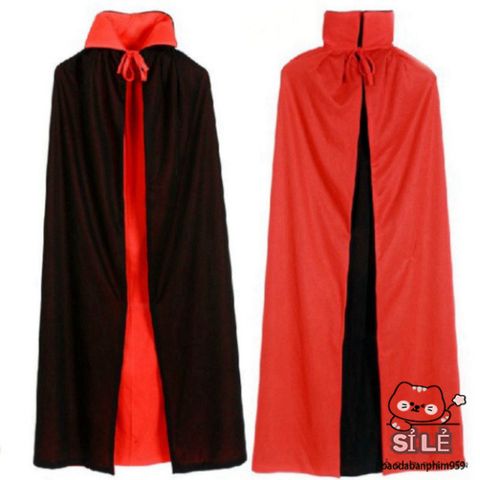 Áo Choàng Vương Giả Đỏ cho Halloween - Trang Phục Cosplay Ma Quái, Phù Thủy Kèm Vương Miện và Phụ Kiện Bắt Mắt