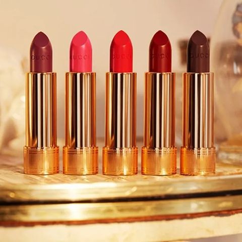 Son Gucci 504 Myra Crimson - Son Môi Satin Đỏ Đậm Chính Hãng, Đẳng Cấp Sang Trọng, Chất Lượng Tối Ưu 3.5g