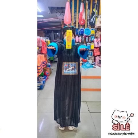 Bộ đồ hóa trang Halloween Ma Cương Thi - Áo Dài Việt Nam với Mũ Đuôi Sam và Phụ Kiện Độc Đáo cho Người Lớn