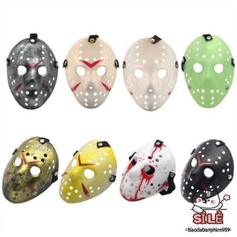 Mặt Nạ Halloween Jason Đáng Sợ - Đạo Cụ Tiệc Tùng Độc Đáo, Phụ Kiện Cosplay Hóa Trang Mới Lạ, Nhiều Màu Sắc Thời Trang