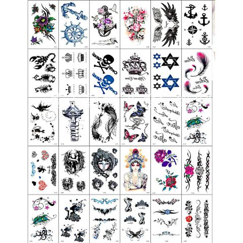Combo 30 Tấm Xăm Dán Tatoo - Hình Ảnh Độc Đáo, Dễ Dàng Sử Dụng, Tự Tin Thể Hiện Phong Cách Của Bạn