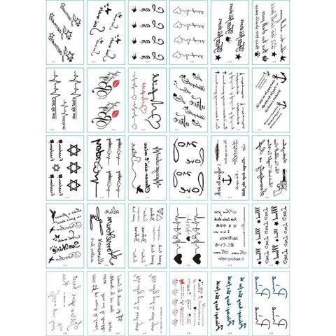 Combo 30 Tấm Xăm Dán Tatoo Thời Trang - Hình Xăm Dễ Dàng Sử Dụng, Không Gây Đau, Nhiều Mẫu Đẹp Cho Phong Cách Cá Nhân