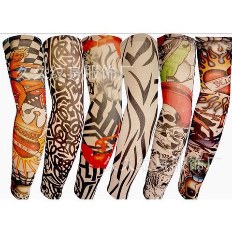Combo 3 Đôi Ống Tay Chống Nắng Hình Xăm Tatoo Thời Trang - Phù Hợp Cho Các Hoạt Động Ngoài Trời, Phong Cách Cá Tính