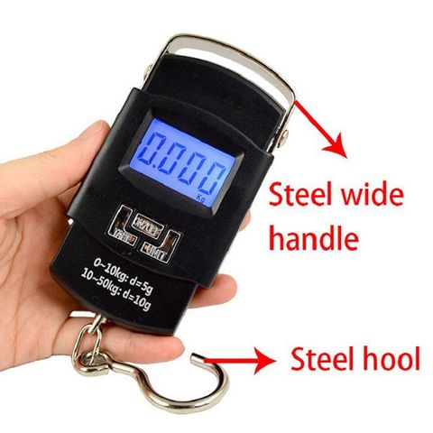 Cân Điện Tử Mini Cầm Tay PG A08 - Cân Kiện Hàng, Đo Hành Lý Chính Xác, Dễ Dàng Mang Theo, Nhiều Đơn Vị Cân