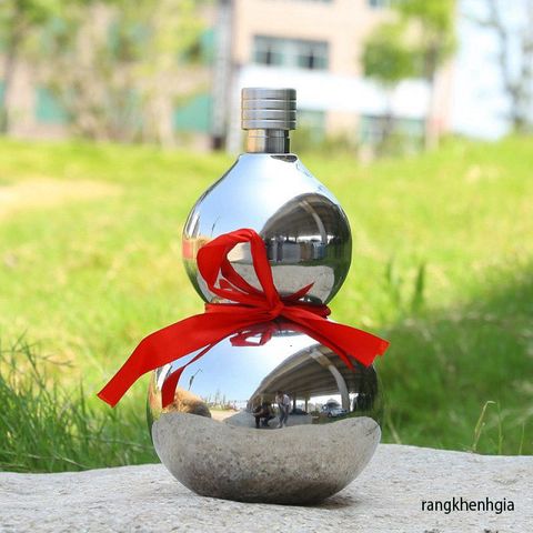 Bình Hồ Lô Inox 304 Sang Trọng 2 Lít Kèm Túi Bảo Vệ - Đồ Uống Du Lịch An Toàn, Chất Liệu Bền Bỉ