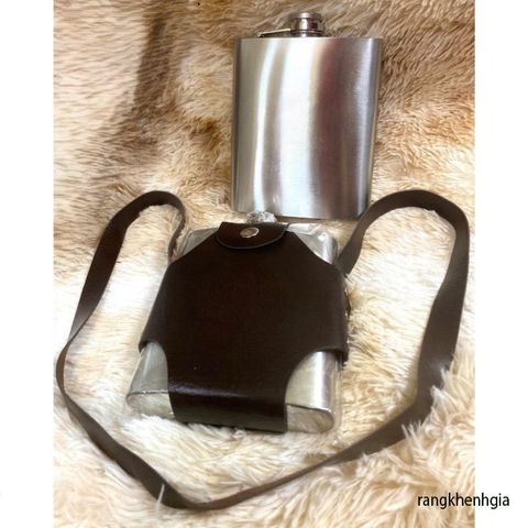 Bình Nước Inox 304 CCCP 0.5L - Thời Trang, Bền Bỉ, Kèm Bao, Cốc và Phễu - Hoàn Hảo Cho Thể Thao và Dã Ngoại