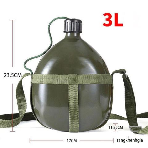 Bình Tông Nhôm Cổ Điển 1.5L - Bình Nước Du Lịch Vintage An Toàn, Nhẹ, Tiện Dụng Cho Dã Ngoại và Picnic