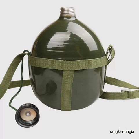 Bình Tông Nhôm Cổ Điển 1.5L - Bình Nước Du Lịch Vintage An Toàn, Nhẹ, Tiện Dụng Cho Dã Ngoại và Picnic