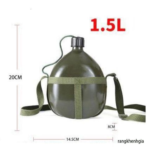 Bình Tông Nhôm Cổ Điển 1.5L - Bình Nước Du Lịch Vintage An Toàn, Nhẹ, Tiện Dụng Cho Dã Ngoại và Picnic