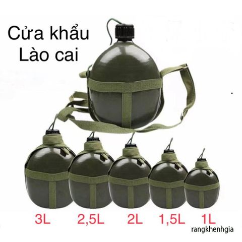 Bình Tông Nhôm Cổ Điển 1.5L - Bình Nước Du Lịch Vintage An Toàn, Nhẹ, Tiện Dụng Cho Dã Ngoại và Picnic