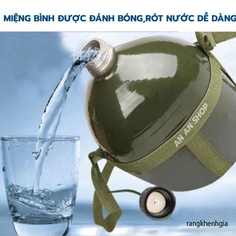 Bình Đựng Nước Nhôm Xanh Cổ Điển Siêu Nhẹ - Phụ Kiện Cắm Trại Hoàn Hảo, Dễ Dàng Mang Theo Trong Mọi Cuộc Phiêu Lưu ngoài Trời