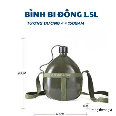 Bình Đựng Nước Nhôm Xanh Cổ Điển Siêu Nhẹ - Phụ Kiện Cắm Trại Hoàn Hảo, Dễ Dàng Mang Theo Trong Mọi Cuộc Phiêu Lưu ngoài Trời