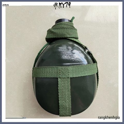 Bình Nhôm Xanh Truyền Thống 1,2L Chắc Chắn - Bình Đựng Nước Du Lịch An Toàn với Dây Đeo Tiện Lợi, Quà Tặng Cho Phái Mạnh