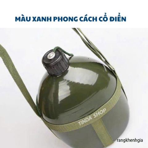Bình Nhôm Cổ Điển Siêu Nhẹ 1L - Đựng Nước và Rượu Hoàn Hảo Cho Thám Hiểm Cắm Trại, Phượt - Món Quà Tươi Sáng Cho Tín Đồ Yêu Thích