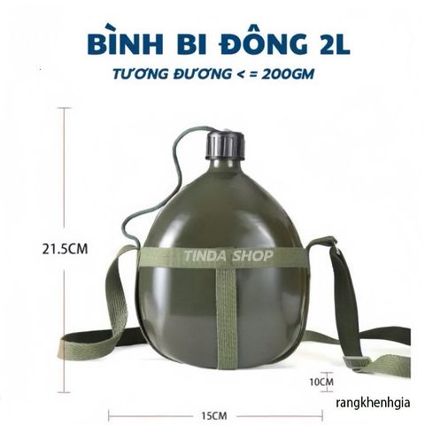 Bình Nhôm Cổ Điển Siêu Nhẹ 1L - Đựng Nước và Rượu Hoàn Hảo Cho Thám Hiểm Cắm Trại, Phượt - Món Quà Tươi Sáng Cho Tín Đồ Yêu Thích
