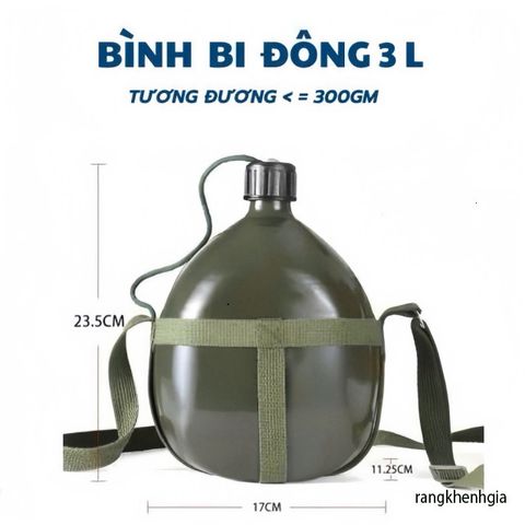 Bình Nhôm Cổ Điển Siêu Nhẹ 1L - Đựng Nước và Rượu Hoàn Hảo Cho Thám Hiểm Cắm Trại, Phượt - Món Quà Tươi Sáng Cho Tín Đồ Yêu Thích