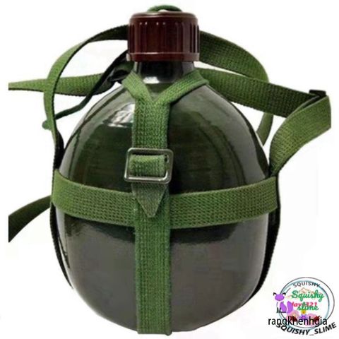Bình Tông Nhôm Xanh Cổ Điển - Đựng Nước, Rượu, Du Lịch, Phiêu Lưu, Chất Liệu Chống Gỉ, Dễ Mang Theo