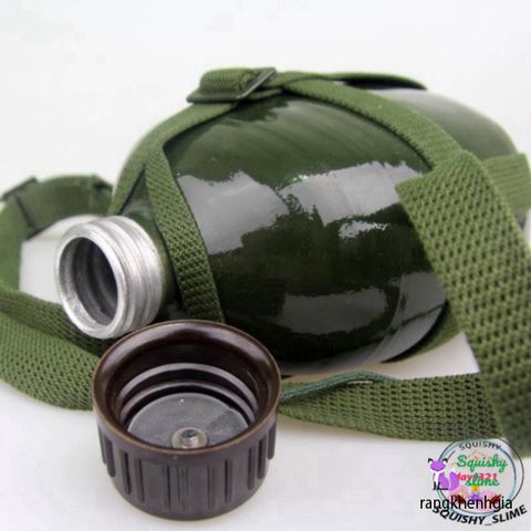 Bình Tông Nhôm Xanh Cổ Điển - Đựng Nước, Rượu, Du Lịch, Phiêu Lưu, Chất Liệu Chống Gỉ, Dễ Mang Theo