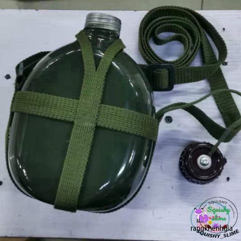 Bình Tông Nhôm Xanh Cổ Điển - Đựng Nước, Rượu, Du Lịch, Phiêu Lưu, Chất Liệu Chống Gỉ, Dễ Mang Theo