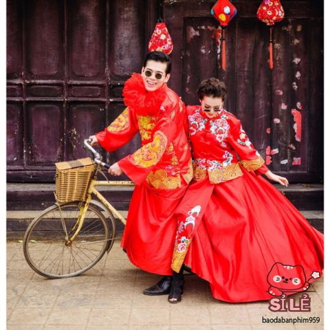 Kính Mát Mặt Tròn Unisex - Phong Cách Cổ Trang Trung Hoa, Bảo Vệ UV400, Thời Trang Đám Cưới, Gọn Nhẹ, Xu Hướng Tết