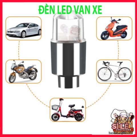 Đèn LED Gắn Van Bánh Xe Chống Nước cho Ô Tô, Xe Máy, Xe Đạp - Phát Sáng Nắp Van Ấn Tượng với Màu Sắc Đa Dạng