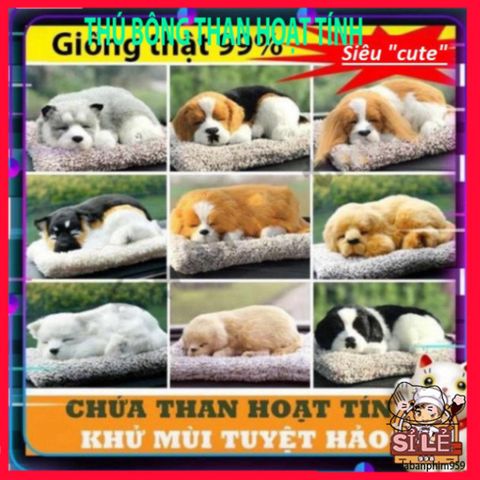 Thú Bông Khử Mùi Than Hoạt Tính Mini Hình Chó Mèo Sói Gấu - Phụ Kiện Trang Trí Ô Tô Dễ Thương và An Toàn Khí Hậu