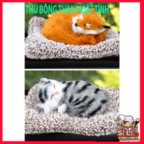 Thú Bông Khử Mùi Than Hoạt Tính Mini Hình Chó Mèo Sói Gấu - Phụ Kiện Trang Trí Ô Tô Dễ Thương và An Toàn Khí Hậu