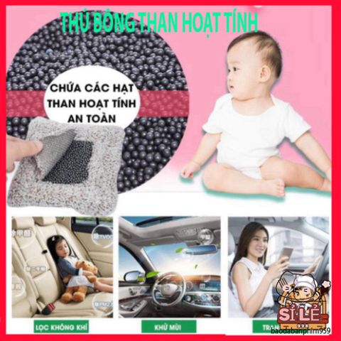 Thú Bông Khử Mùi Than Hoạt Tính Mini Hình Chó Mèo Sói Gấu - Phụ Kiện Trang Trí Ô Tô Dễ Thương và An Toàn Khí Hậu