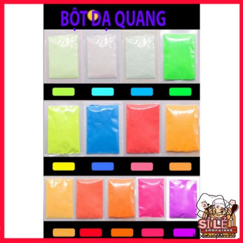 Bột Dạ Quang Mịn Phát Sáng Trong Bóng Tối - Túi 10g Nhiều Màu Sắc, Trang Trí Nội Thất, Tiệc Tùng, Nghệ Thuật Sáng Tạo